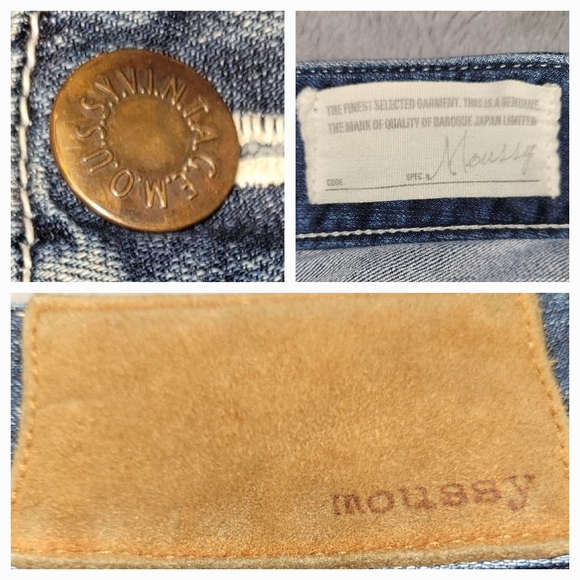 Moussy Vintage Denim Low Rise Jeans Women's Size 24 Luxury Old Money Japan - Picture 8 of 9